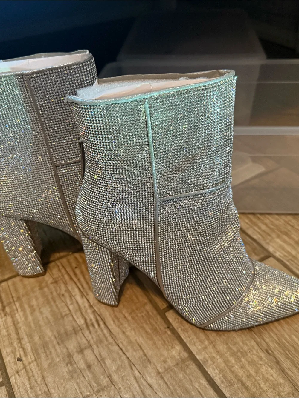 Steve Madden rhinestone boot heels